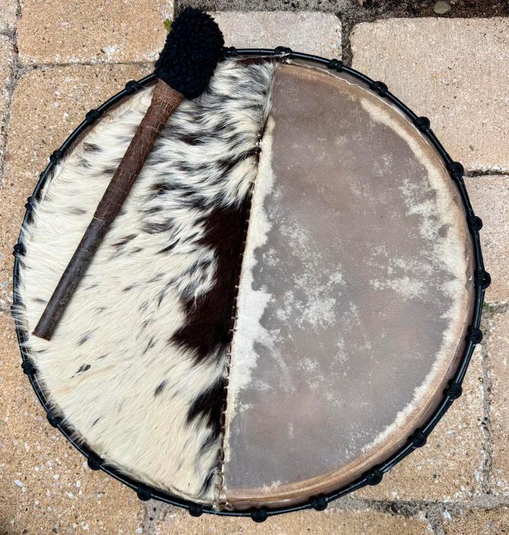 OVERGEDRAGEN Two Spirit/Two Sounds Sjamanendrum 42 cm, Muziek en Instrumenten, Percussie, Nieuw, Ophalen of Verzenden