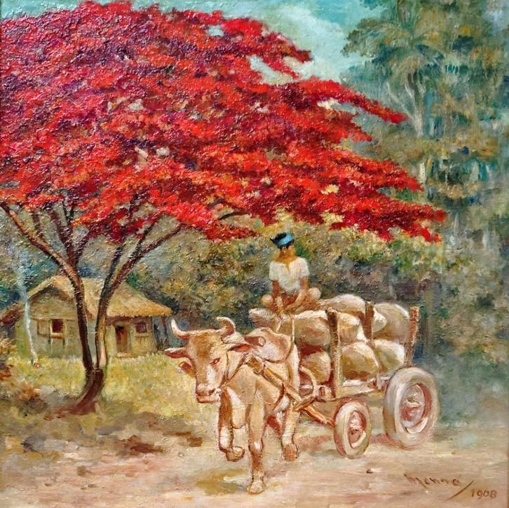 =Menno van Meeteren Brouwer 1882-1974==Nederlands-Indië=, Antiek en Kunst, Kunst | Schilderijen | Klassiek, Ophalen of Verzenden