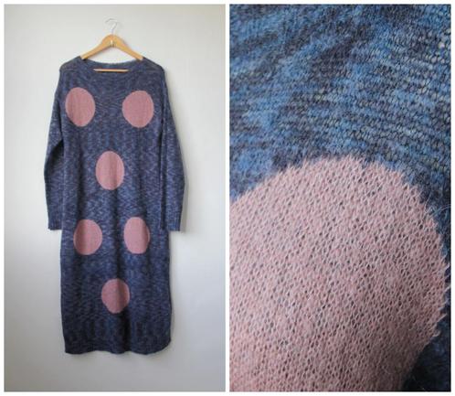 Cristina Gavioli - leuke trendy jurk / blauw roze / maat L, Kleding | Dames, Jurken, Zo goed als nieuw, Maat 42/44 (L), Blauw