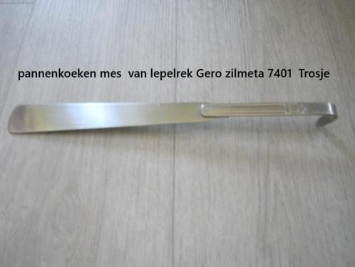 pannenkoeken-mes, mes van lepelrek Gero zilmeta 7401 Trosje, Huis en Inrichting, Keuken | Bestek, Gebruikt, Rvs of Chroom, Vaatwasserbestendig