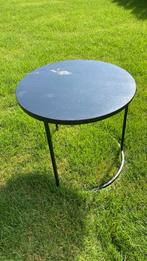 Bijzettafel met beschadigingen - zwart, Minder dan 55 cm, Gebruikt, Metaal of Aluminium, Rond