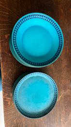 Turquoise servies van Ceramano West Germany, Huis en Inrichting, Keuken | Servies, Ophalen, Gebruikt, Keramiek, Bord(en)