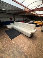 Wit leren hoekbank leer bank bankstel XXL Z.G.A.N., 2871SK, Mariansoliak8@gmail.com, Ophalen of Verzenden, Zo goed als nieuw