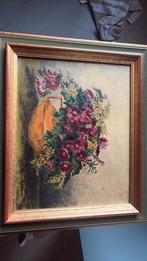 Schilderij van bloemenvaas, Antiek en Kunst, Kunst | Schilderijen | Klassiek, Ophalen