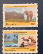 Tanzania 2 pzs dieren  , parks en reserves, Postzegels en Munten, Postzegels | Afrika, Verzenden, Tanzania, Gestempeld