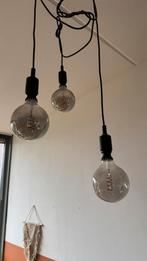 (moet weg) 3x zwarte hanglampen incl. armatuur warm licht, Ophalen, 50 tot 75 cm