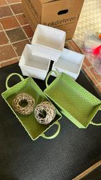 Mandjes, Huis en Inrichting, Ophalen, Zo goed als nieuw, Rechthoekig, Riet