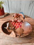 Houten Schaal, Verzenden, Zo goed als nieuw, Ovaal, Hout