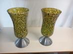 Vazen glas belegd gekleurd glas. 48 cm, Ophalen of Verzenden