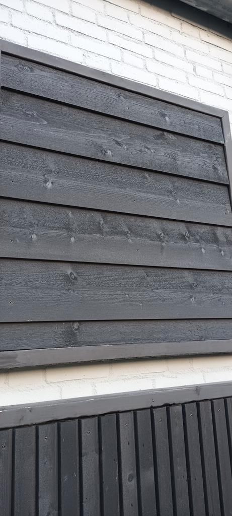 Zweeds rabat zwart gespoten GOEDKOOP a kwaliteit potdeksel, Tuin en Terras, Palen, Balken en Planken, Nieuw, Planken, 250 cm of meer