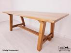 XL vintage massief houten tafel - kloostertafel, boerentafel, ., Ophalen of Verzenden, ., Rechthoekig