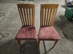 2 nette stoelen, Huis en Inrichting, Stoelen, Ophalen, Gebruikt, Bruin, Eén