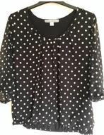 Dames blouse Ashley Brooke chique Polkadots gestipte blouse, Maat 42/44 (L), Ophalen of Verzenden, Zo goed als nieuw