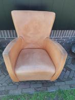 Naturel leren windy model fauteuil, Ophalen, Gebruikt, Leer