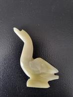 Oude Onyx gans 7 cm hoog, Verzamelen, Beelden en Beeldjes, Ophalen of Verzenden, Zo goed als nieuw, Dier