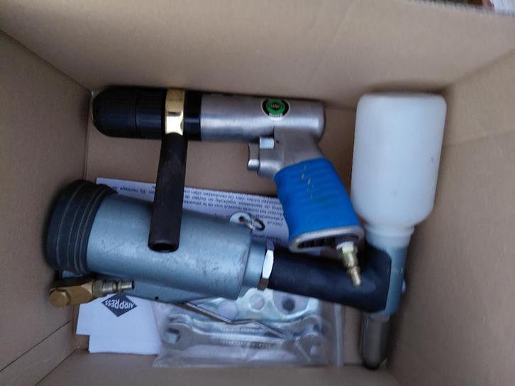 AIRPRESS pneumatische popnageltang + Luchtboormachine, Doe-het-zelf en Verbouw, Gereedschap | Handgereedschap, Gebruikt, Ophalen of Verzenden