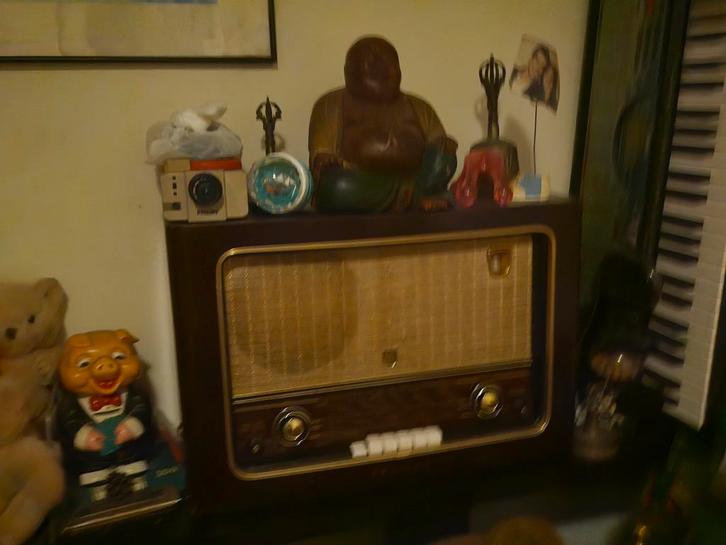 Antieke buizenradio, Antiek en Kunst, Antiek | Tv's en Audio, Ophalen