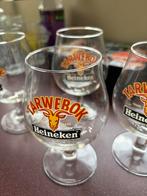4 Heineken Tarwebok Bierglazen, Ophalen of Verzenden, Gebruikt, Overige materialen, Los bestek