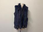 Blauwe vest bodywarmer van echt bont 1 maat, Kleding | Dames, Maat 38/40 (M), Geen, Nieuw, Geen merk