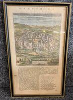 Antieke ingekleurde gravure Johannes (Jan) Kip Stonehenge, Ophalen of Verzenden