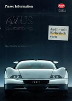 Persmap Audi Avus Quattro (met persfoto's - 1992), Boeken, Auto's | Folders en Tijdschriften, Audi, Gelezen, Ophalen of Verzenden