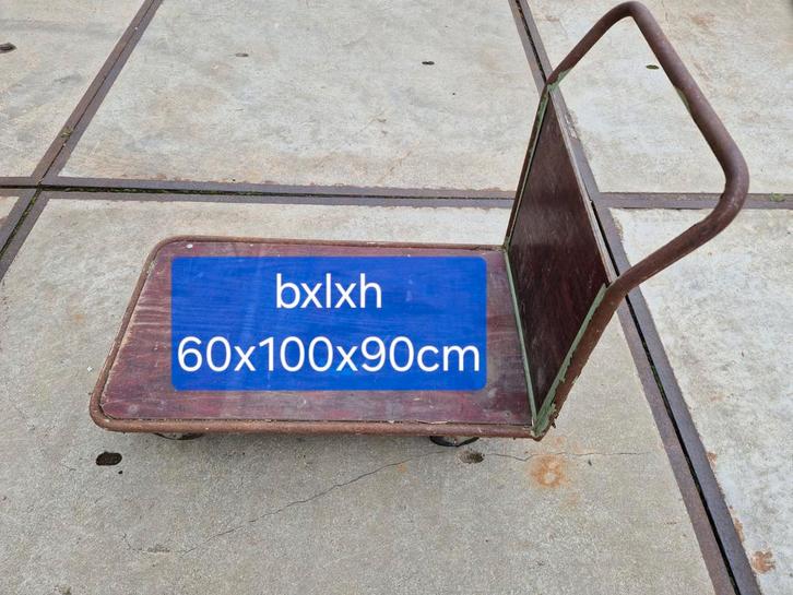 Plateauwagen kliko vuilcontainer kruiwagen, Doe-het-zelf en Verbouw, Transportwagens, Gebruikt, Transportkar, 100 liter of meer