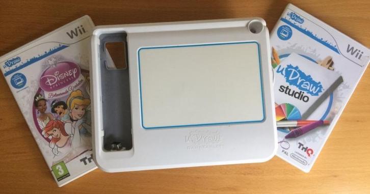 Wii uDraw GameTablet (incl 2 games), Spelcomputers en Games, Games | Nintendo Wii, Zo goed als nieuw, Avontuur en Actie, 1 speler