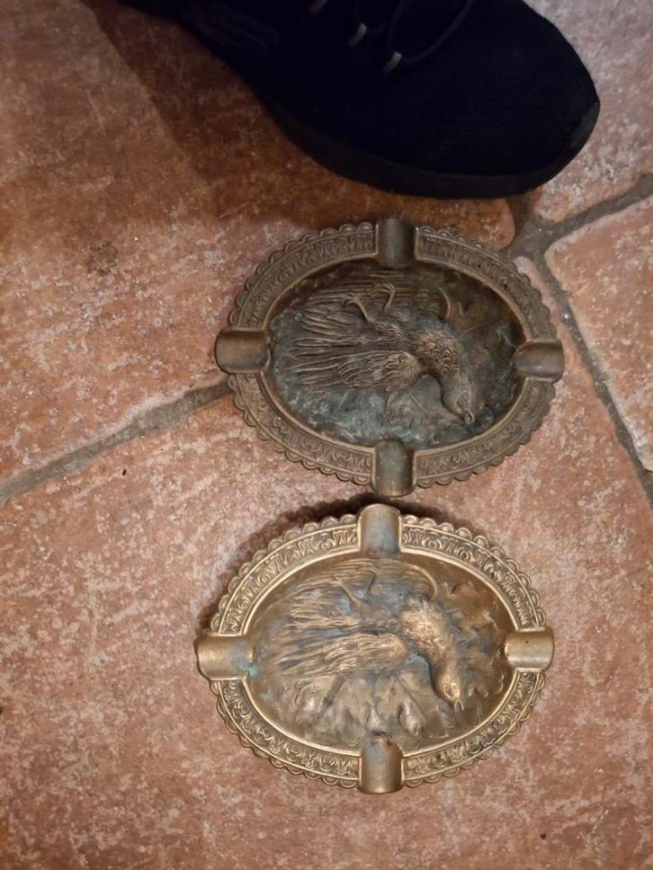 Vintage Bronzen Asbak met Adelaar, Antiek en Kunst, Antiek | Overige Antiek, Ophalen of Verzenden