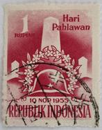 Indonesië 1955 - ZBL 156 - Dag van de Helden, Postzegels en Munten, Postzegels | Azië, Zuidoost-Azië, Verzenden, Gestempeld