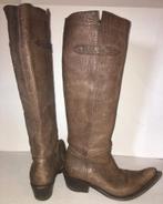 GIANNI BARBATO Stoere bruine geheel leren COWBOY laarzen 37, Kleding | Dames, Schoenen, Hoge laarzen, Gianni Barbato, Bruin, Ophalen of Verzenden