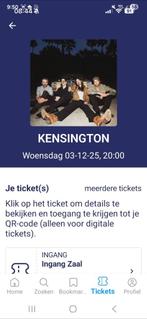 kensington kaarten te koop, Tickets en Kaartjes, Twee personen, December