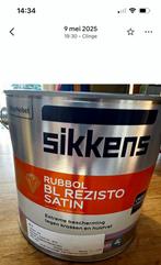 2,5 ltr Sikkens Bl Rezisto satin 9010, Wit, Nieuw, Ophalen of Verzenden, Lak