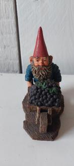 Vintage beeldje David de kabouter met kruiwagen bes  gnome, Ophalen of Verzenden, Zo goed als nieuw