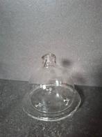 Glazen stolp met onderschaal - 15cm hoog, Antiek en Kunst, Antiek | Glas en Kristal, Ophalen of Verzenden