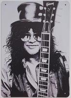 Slash Guns N' Roses reclamebord van metaal wandbord deco, Info@deconoord.nl, Deco Noord, Nieuw, Ophalen of Verzenden