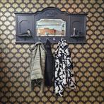 Mooie grijze antieke spiegel, Zo goed als nieuw, Minder dan 100 cm, Hout, Ophalen