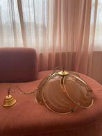 Prachtige Hollywood Regency hanglamp met rookglas, Antiek en Kunst, Antiek | Lampen, Ophalen