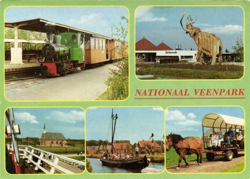 Nationaal Veenpark Barger Compascuum - 5 afb o.a. trein, boo, Verzamelen, Ansichtkaarten | Nederland, Gelopen, Utrecht, 1960 tot 1980