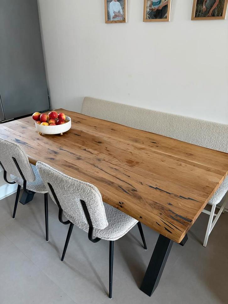 Leen Bakker Houston Eettafel - 180x90 cm, Huis en Inrichting, Tafels | Eettafels, Gebruikt, 50 tot 100 cm, 150 tot 200 cm, Vijf personen of meer