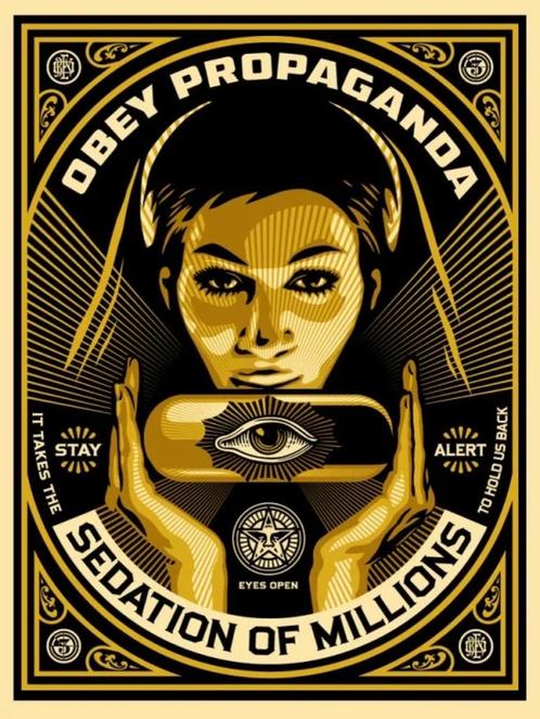 SEDATION PILL - Shepard Fairey - Obey Giant - 2013, Antiek en Kunst, Kunst | Litho's en Zeefdrukken, Ophalen of Verzenden
