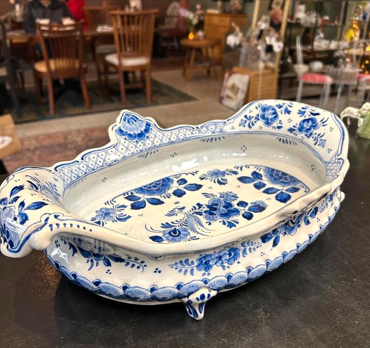 Delfts Blauw Schaal - Plateelbakkerij RAM - Handbeschilderd, Antiek en Kunst, Antiek | Keramiek en Aardewerk, Ophalen of Verzenden