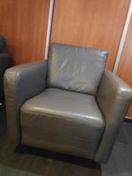 2  zware kwaliteit lederen draaifauteuils zgan, Huis en Inrichting, Fauteuils, Ophalen, Zo goed als nieuw, 75 tot 100 cm, 75 tot 100 cm