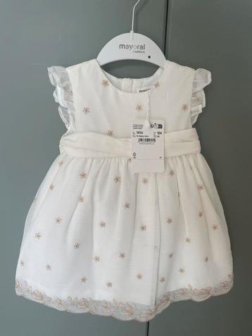 Mayoral jurkje maat 86 ecru met bloemen 1856 beschikbaar voor biedingen