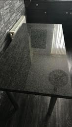 Zwart granieten tafel met dubbel blad, Ophalen, 100 tot 150 cm, 200 cm of meer, Zo goed als nieuw