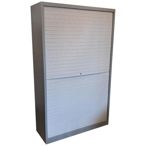 Kinnarps Rolluik Kast Donkergrijs Lichtgrijs H197xB120xD45, Huis en Inrichting, Kasten | Roldeurkasten en Archiefkasten, Gebruikt