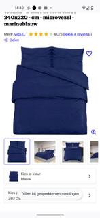donkerblauw dekbedovertrek, NIEUW, 240x220, Blauw, Dekbedovertrek, Ophalen of Verzenden, Nieuw