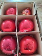 Glazen Kerstballen rood, Ophalen of Verzenden, Zo goed als nieuw
