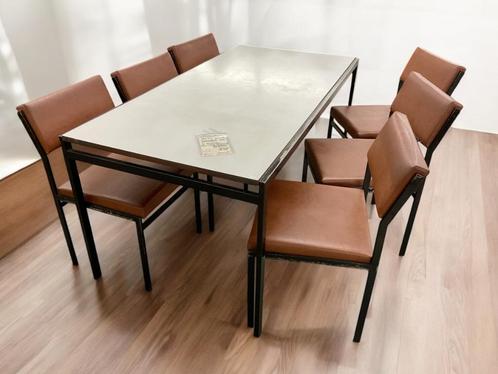 Sixties eetkamerset van Cees Braakman voor Pastoe, Huis en Inrichting, Complete eetkamers, Gebruikt, 6 tot 8 stoelen, Ophalen