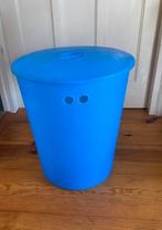 Bllauwe plastic ton 45 cm hoog, diameter 39 cm, Ophalen of Verzenden, Gebruikt
