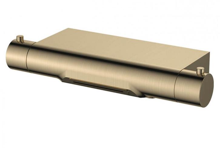 Regn thermostatisch badkraan met waterval geborsteld goud, Doe-het-zelf en Verbouw, Sanitair, Nieuw, Kraan, Koper, Ophalen of Verzenden